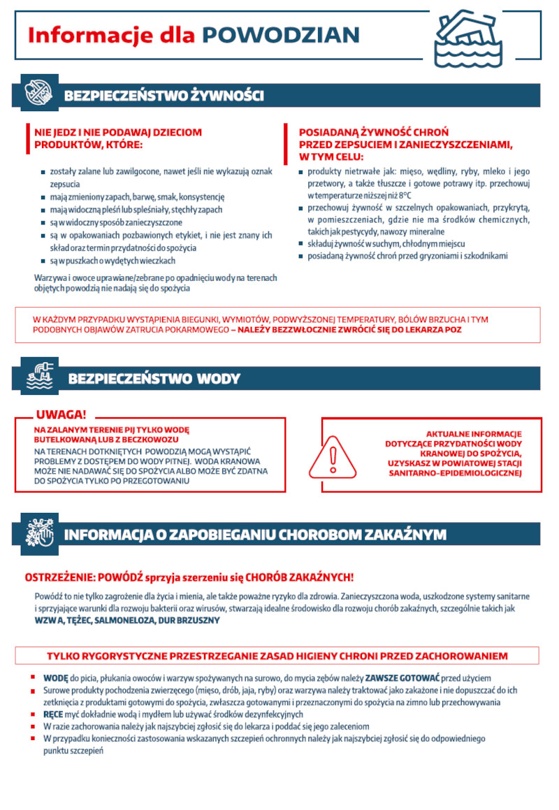 informacje dla powodzian