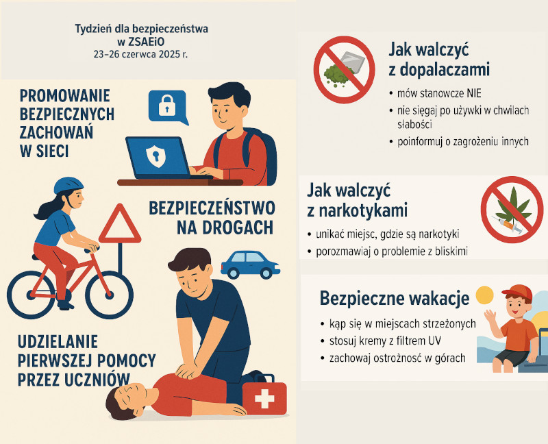 Plakat tydzień dla bezpieczeństwa