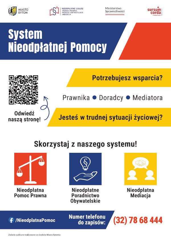 Nieodpłatna pomoc prawna - plakat